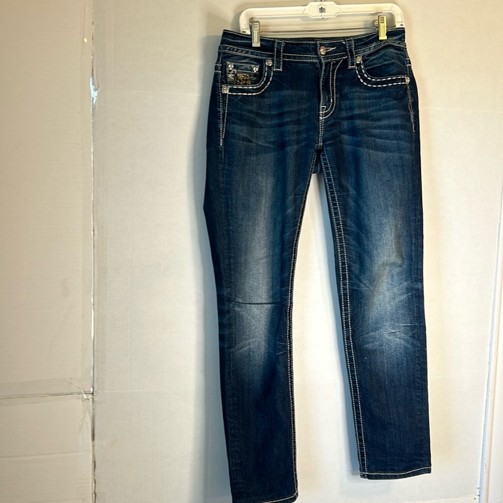 Miss Me Signature Rise Skinny Bling Western Cowgirl Embroidered Jean. Size  30
